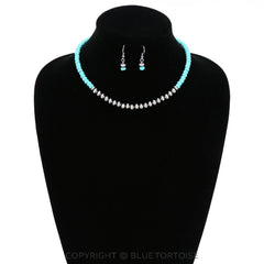 Graduated Navajo Style Pearl Long Necklace