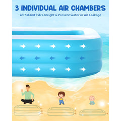 95inch Inflatable Pool Rectangular Inflatable Swimming Pool