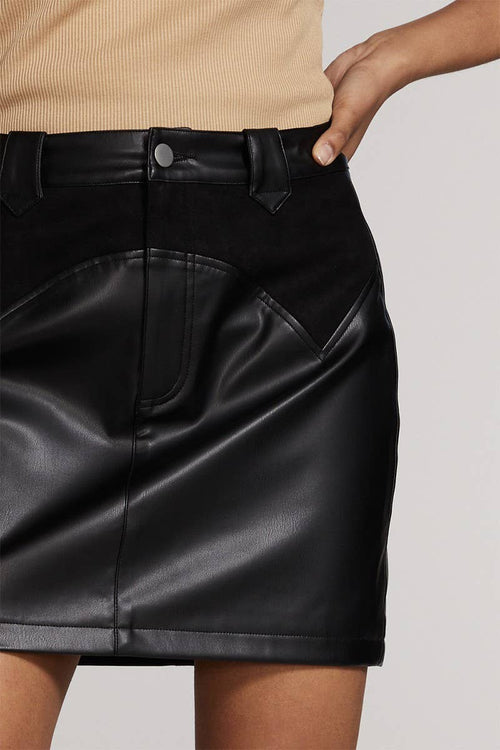 Western Contrast Miniskirt