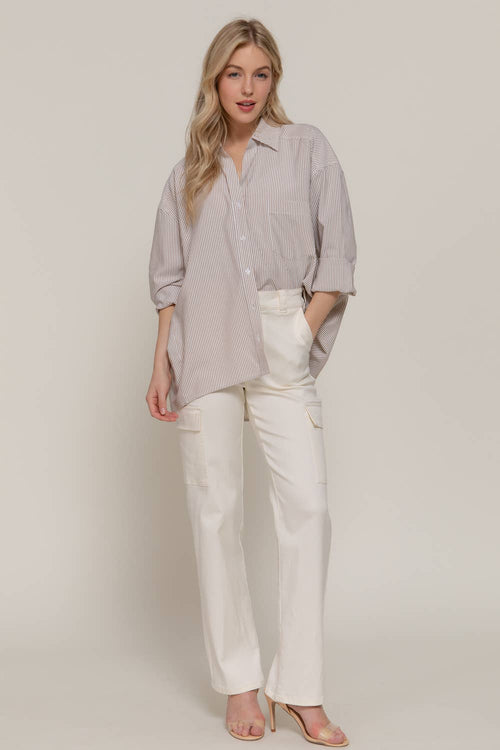 Acadia Long Sleeve Button Down Shirt - Cowhide and Conchos