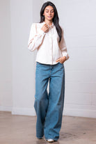 Amarillo Studded Yoke Blouse - Cowhide and Conchos