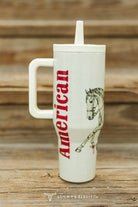 American Cowgirl Printed Tumbler (40oz) - Cowhide and Conchos