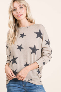 Star Print Knit Tunic