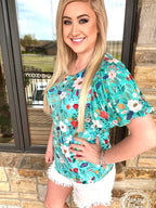 Beautiful in Bloom Top - XS remaining - Cowhide and Conchos