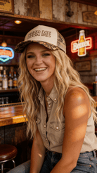 "Beer Me" Embroidered Leopard or Camo Trucker Hat - Cowhide and Conchos