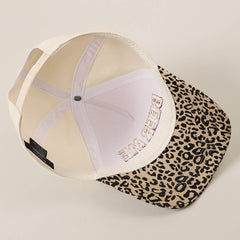 BEER ME Embroidered Trucker Hat - Leopard or Camo - Cowhide and Conchos