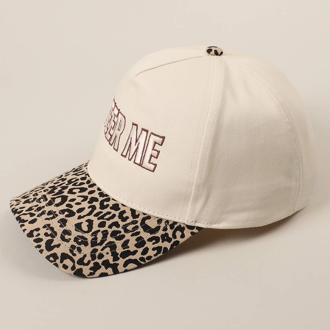 BEER ME Embroidered Trucker Hat - Leopard or Camo - Cowhide and Conchos
