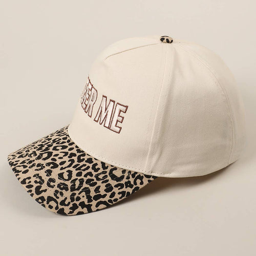 BEER ME Embroidered Trucker Hat - Leopard or Camo - Cowhide and Conchos
