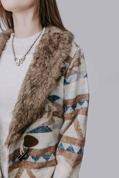 Belle of the West Fur Coat - Cowhide and Conchos