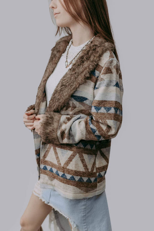 Belle of the West Fur Coat - Cowhide and Conchos
