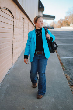 Black Suede leather Boot Stitch Backpack - Cowhide and Conchos