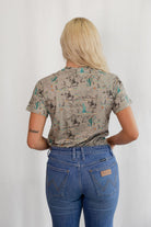 Blooming Desert Tee - Cowhide and Conchos