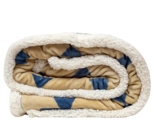 Blue River Plush Throw - Cowhide and Conchos