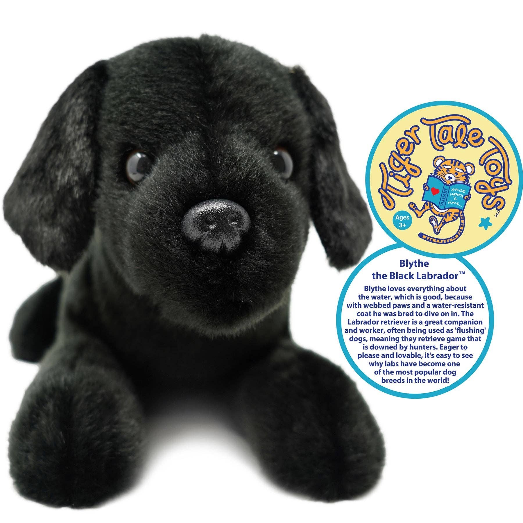 Blythe The Black Lab | 17 Inch Stuffed Animal Plush - Cowhide and Conchos