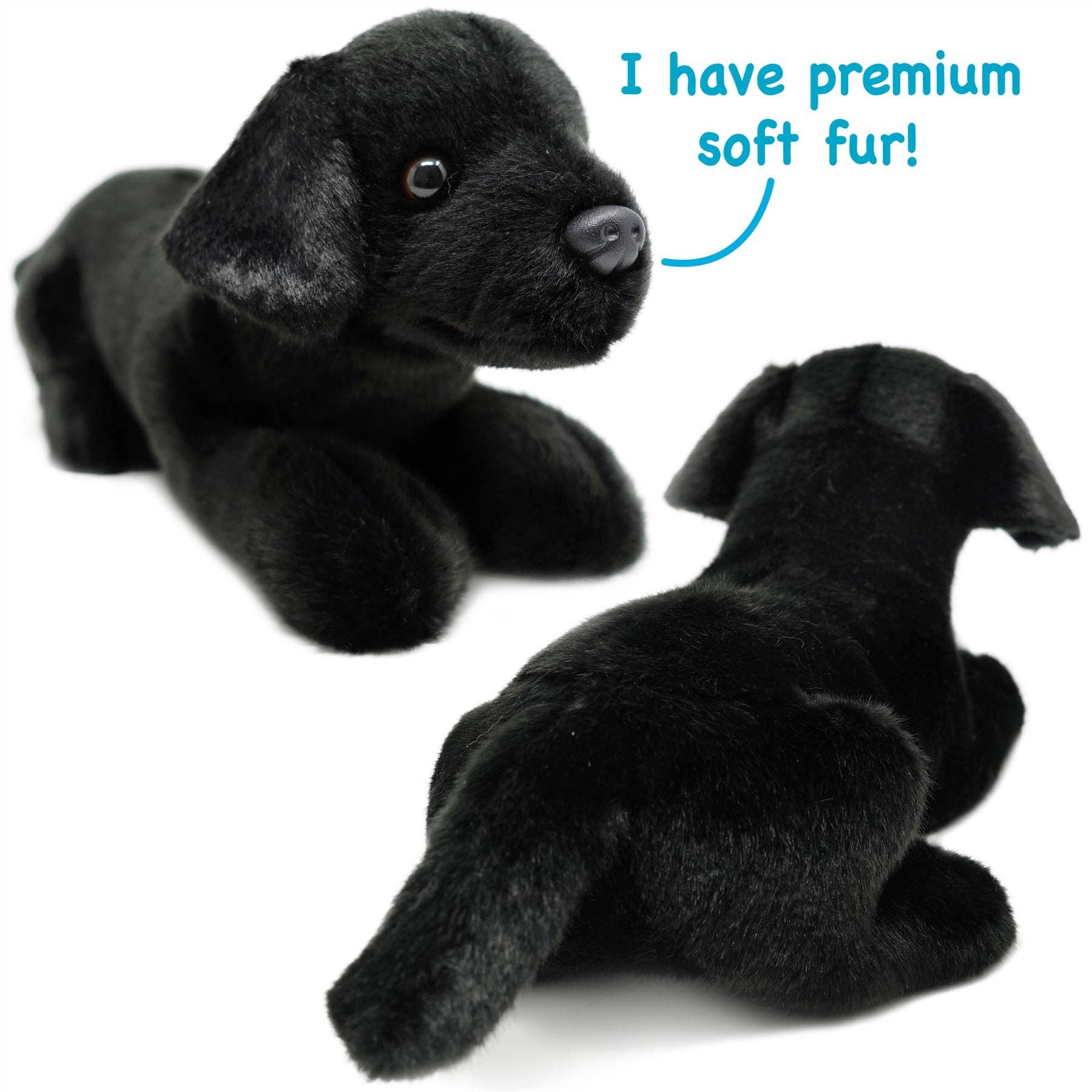 Blythe The Black Lab | 17 Inch Stuffed Animal Plush - Cowhide and Conchos