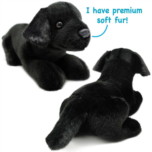 Blythe The Black Lab | 17 Inch Stuffed Animal Plush - Cowhide and Conchos
