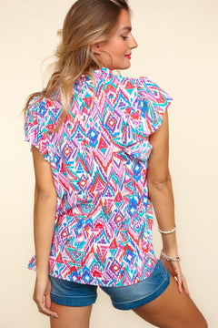 Boho Print Blouse - 1 medium, 1 large remaining - Cowhide and Conchos