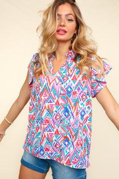 Boho Print Blouse - 1 medium, 1 large remaining - Cowhide and Conchos