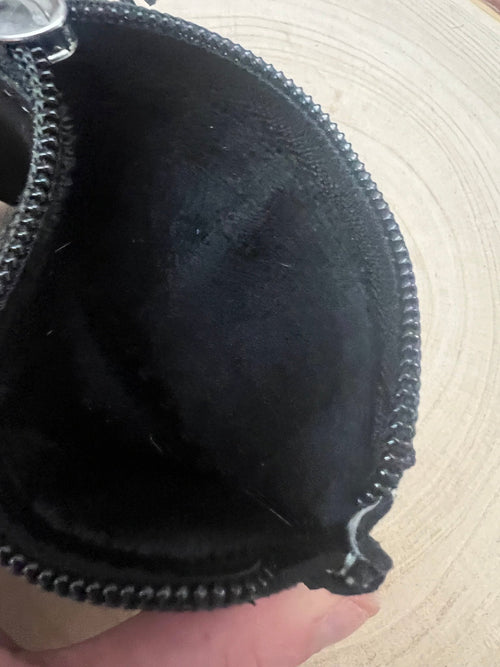 Boot stitch Leather Coin and Card Purse - Cowhide and Conchos