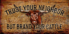 Brand Your Cattle Rectangle Glass Cutting Board - Cowhide and Conchos