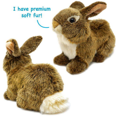Brigid the Brown Rabbit | 10 Inch Stuffed Animal Plush - Cowhide and Conchos