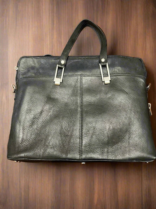 Brindle Purse with Crossbody Strap - Cowhide and Conchos