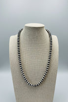 Bryannen Halwood Navajo Saucer Pearl Necklace — 22" (Handcrafted, Maker's Stamped) - Cowhide and Conchos