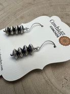 Bryannen Halwood Sterling Silver Navajo Pearl Earrings111 - Cowhide and Conchos
