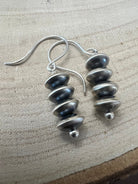 Bryannen Halwood Sterling Silver Navajo Pearl Earrings111 - Cowhide and Conchos