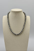 Bryannen Halwood Sterling Silver Navajo Pearl Necklace 18" - Cowhide and Conchos