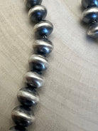 Bryannen Halwood Sterling Silver Navajo Pearl Necklace 18" - Cowhide and Conchos