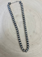 Bryannen Halwood Sterling Silver Navajo Pearl Necklace 18" - Cowhide and Conchos