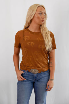 Buck Fifty Saddle Mesh Top - Cowhide and Conchos