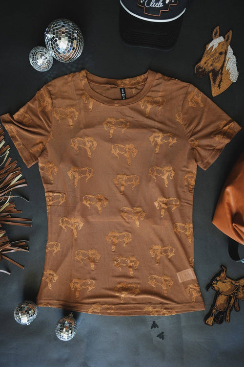 Buck Fifty Saddle Mesh Top - Cowhide and Conchos