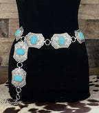 Turquoise Skys Western Concho Belt - Large/XL