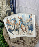 Bull rider Gildan Tee - Cowhide and Conchos