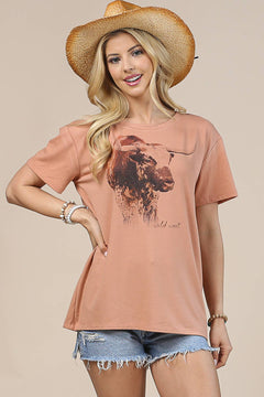 Bullish Short Sleeve Tee - Cowhide and Conchos