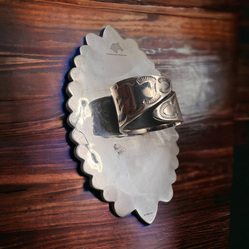 Bumble Bee Jasper and Turquoise Statement Ring - Large Gorgeous Bumblebee - Adjustable Size 8+ - Cowhide and Conchos