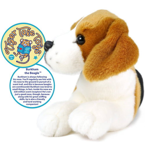 Burkham The Beagle | 14 Inch Stuffed Animal Plush - Cowhide and Conchos