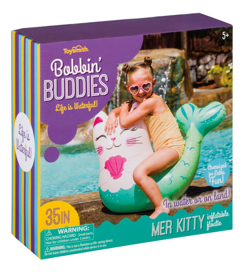 Bobbin' Buddies Inflatable Mer Kitty Water Floatie-Pool Toy