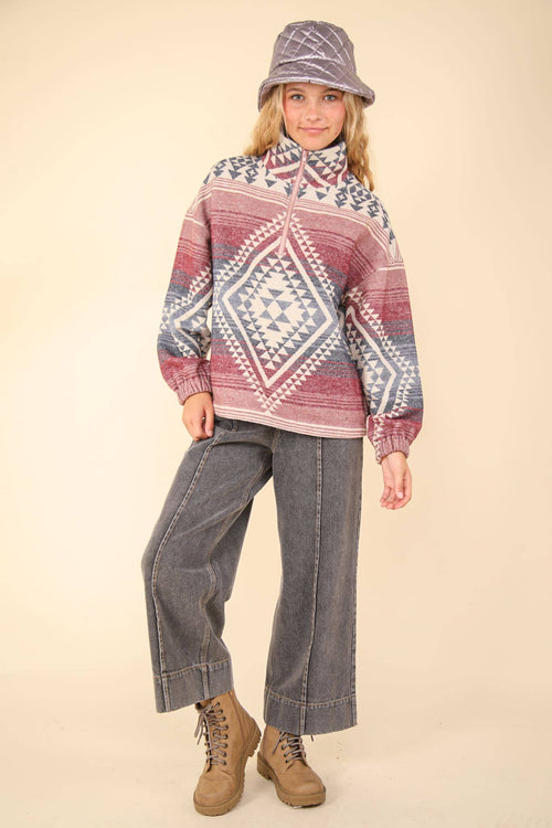 Saddle Blanket Woven Pullover