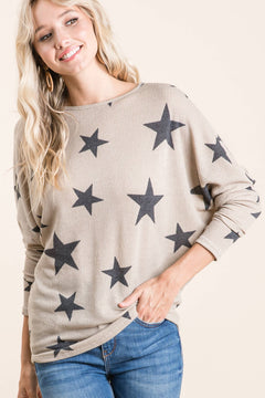 Star Print Knit Tunic