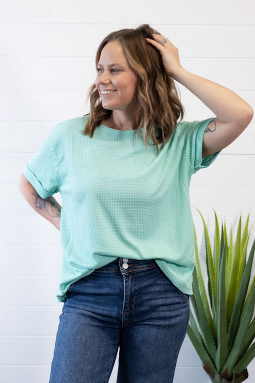 Santa Anna Short Sleeved Textured Top
