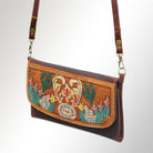 Cactus Fields Genuine Leather Western Bag - Cowhide and Conchos