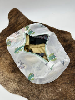Cactus Laundry Bag for delicates like Wild Rags - Cowhide and Conchos