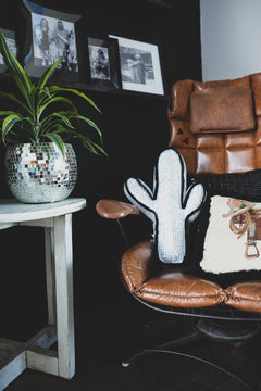Cactus Throw Pillow - 3 colors available - Cowhide and Conchos