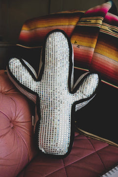 Cactus Throw Pillow - 3 colors available - Cowhide and Conchos