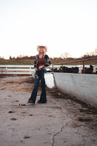 Calgary Open Front Cardigan - Medium available - Cowhide and Conchos