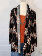 Calgary Open Front Cardigan - Medium available - Cowhide and Conchos
