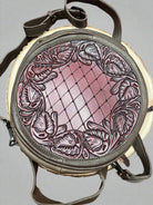 Canteen Genuine Western Leather Women's Crossbody Bag - Cowhide and Conchos